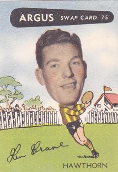 1954 Argus Football Swap Cards #75 Len Crane Front
